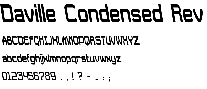 Daville Condensed Rev Slanted font